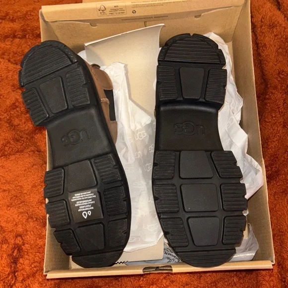 UGG Tan Leather K Ashton Chelsea Boots - Picture 5 of 6